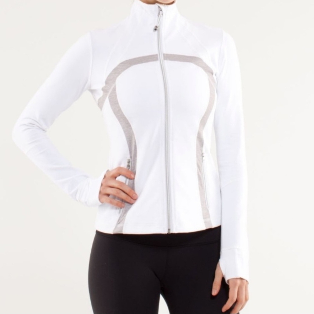 Lululemon Define White and Gray Jacket